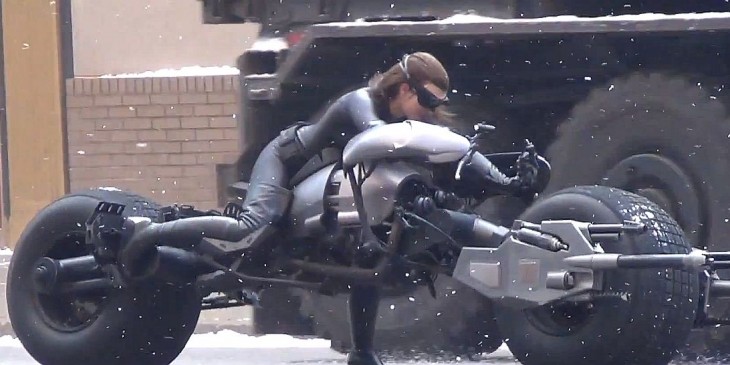 Catwoman on the Batpod