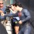 Henry Cavill as Superman on the set of Man of Steel