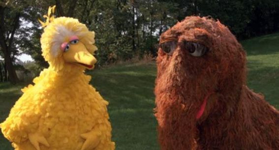 Follow That Bird (1985) - Big Bird and Mr. Snuffleupagus