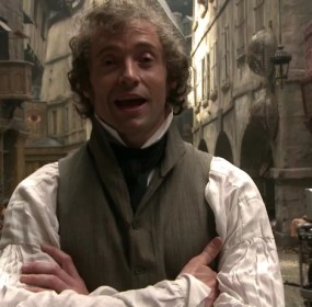 Hugh Jackman on the set of Les Misérables Hugh Jackman on the set of Les Misérables