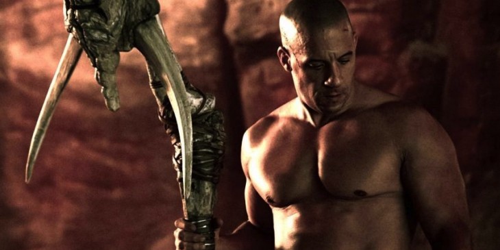 Shirtless Vin Diesel in RIDDICK