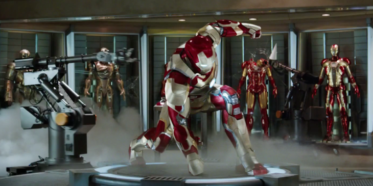 Iron Man 3 - Teaser - Iron Patriot and Mark VIII armour