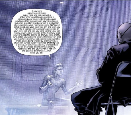 Spider-Men #2 - 616 Peter Parker and Ultimate Nick Fury