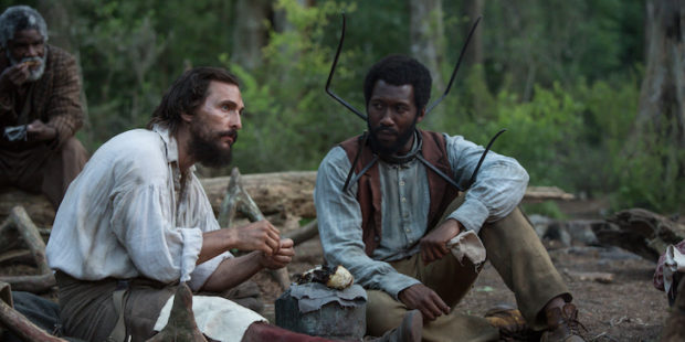 (L to R) MATTHEW McCONAUGHEY and MAHERSHALA ALI star in FREE STATE OF JONES.